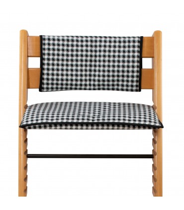Set 3 cojines evolutivos para trona Stokke Tripp Trapp - Vista Frontal Sin Soporte de espalda Vichy