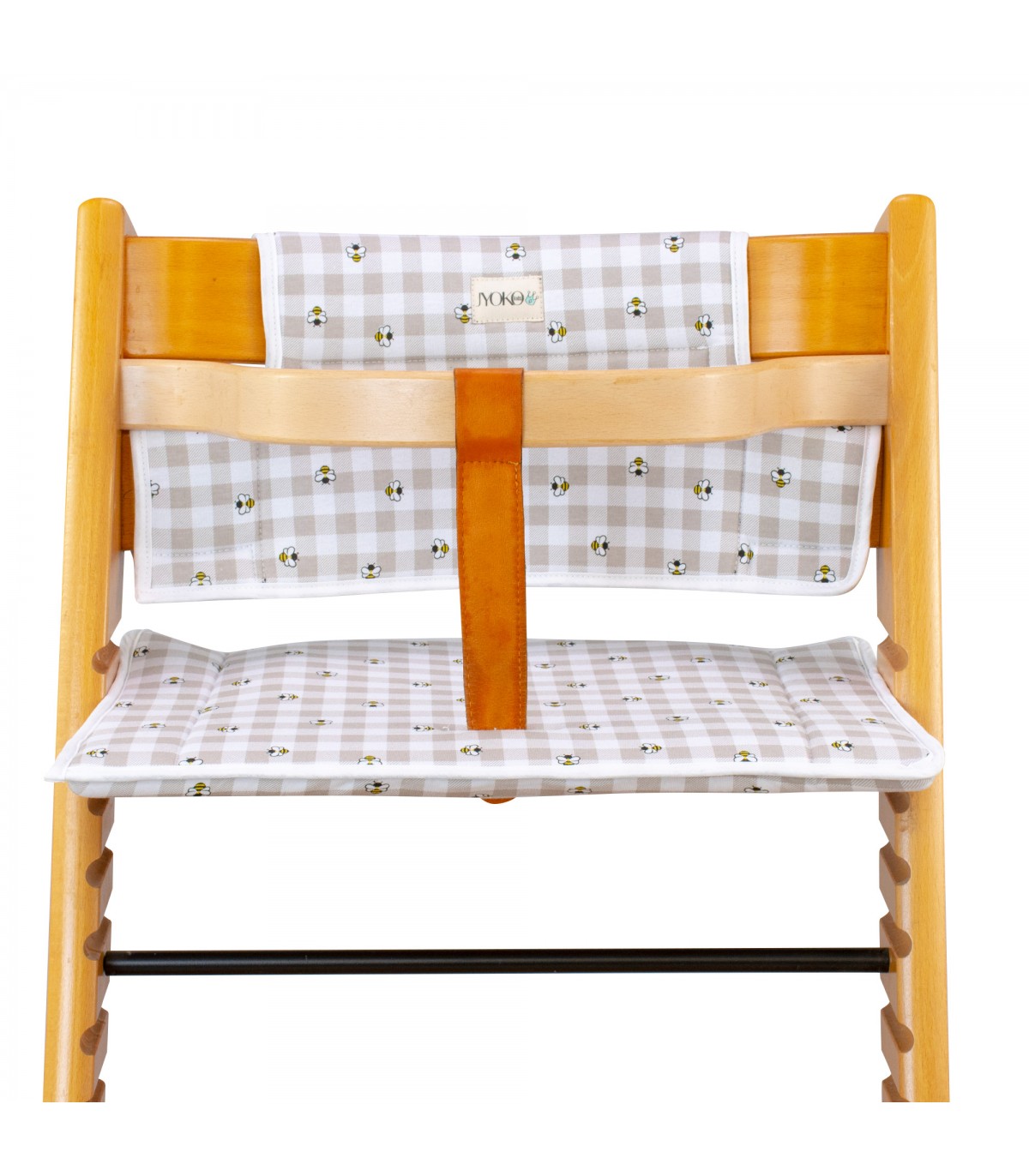 Stokke Tripp trapp - Vista frontal com retentor Picnic Vichy