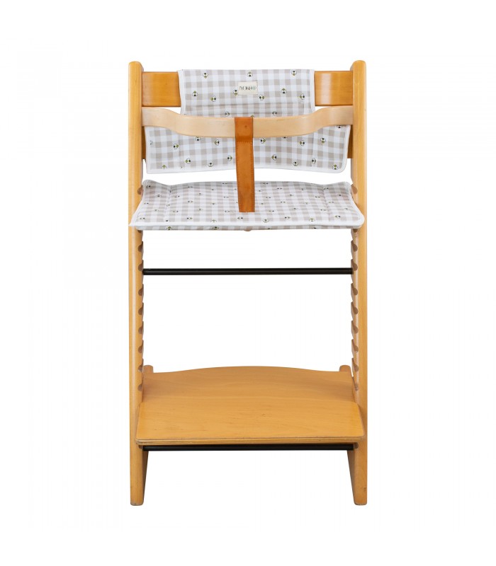 Stokke Tripp trapp - Vista frontal com retentor Picnic Vichy