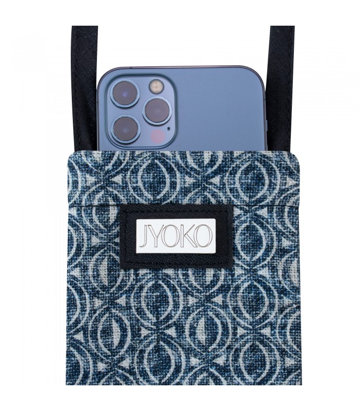 Bolsa Acolchoada para Telemóvel Azul Étnico - 4