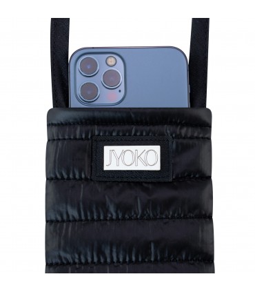 Bolsa preta acolchoada para celular à prova d'água - 4