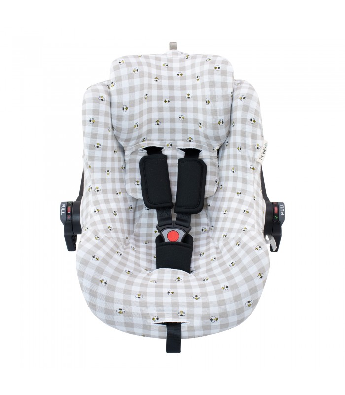 Capa para porta-bebés Nest para Jané Groowy iSize - Front View Picnic Vichy