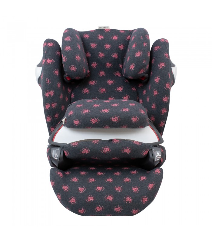 Cybex Pallas M-Fix y S-Fix - Vista frontal Flour Heart Cybex Pallas M-Fix y S-Fix - Vista frontal Flour Heart