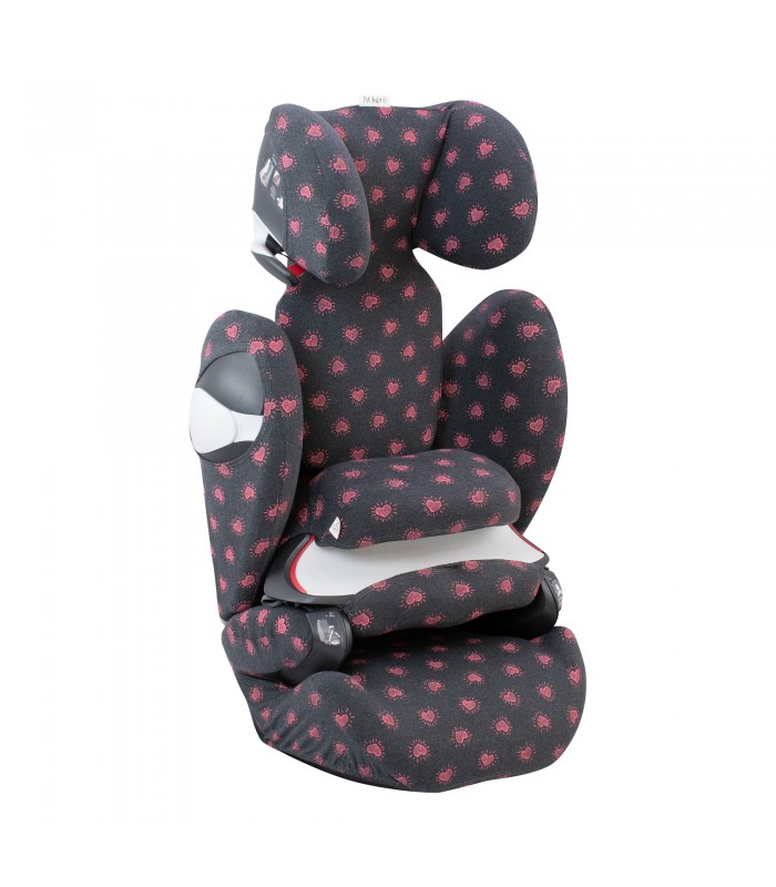 Cybex Pallas M-Fix y S-Fix - Vista 3/4 desplegada Flour Heart Cybex Pallas M-Fix y S-Fix - Vista 3/4 desplegada Flour Heart