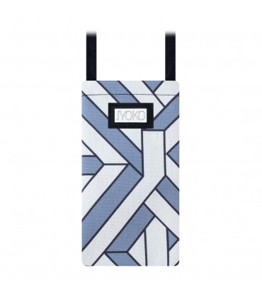 Bolsa para celular acolchoada azul diamante - 2