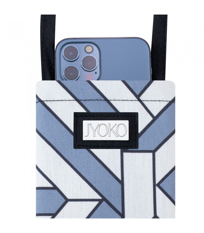 Bolsa para celular acolchoada azul diamante - 4