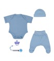 Conjunto primera puesta con Chupetero Baby Blue - 1