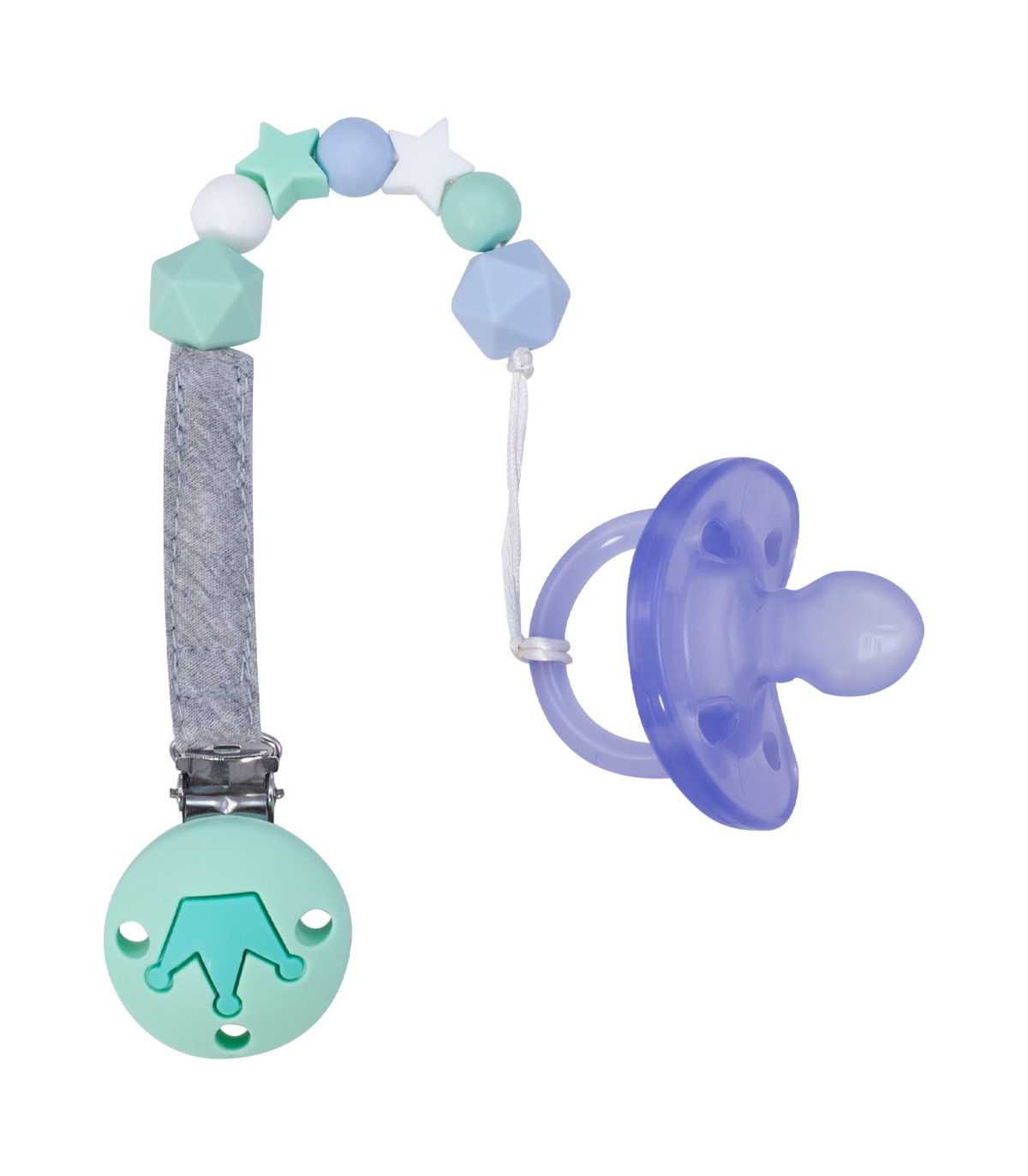 Pastel Green First Wear Set with Pacifier Holder - 6