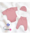 Rose Quartz First Wear Set with Pacifier Holder - 2