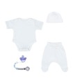 Set First Wear blanc ivoire avec attache tétine - 1