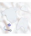 Conjunto de primeiro uso com porta chupeta branco marfim - 2