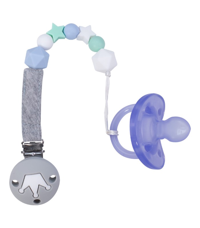 White Ivory First Wear Set with Pacifier Holder - 6