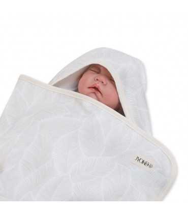 Ensemble premier port avec cape de bain crème nouveau-né - 9