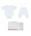 Conjunto primera puesta con capa de baño newborn White Ivory - 1