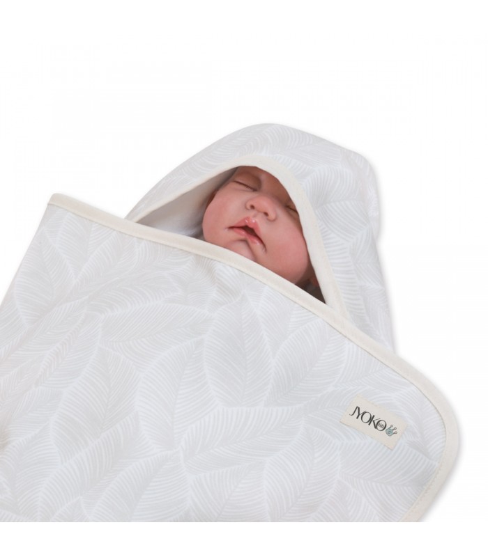 Conjunto de primeira utilização com capa de banho para recém-nascido Branco Marfim - 4