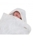 First wear set with newborn White Ivory bath cape - 4