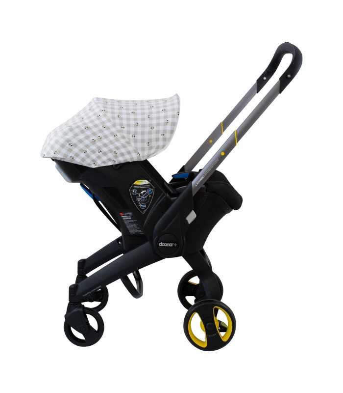 Dossel para cadeira Doona e Doona Plus - Extended Side View Picnic Vichy