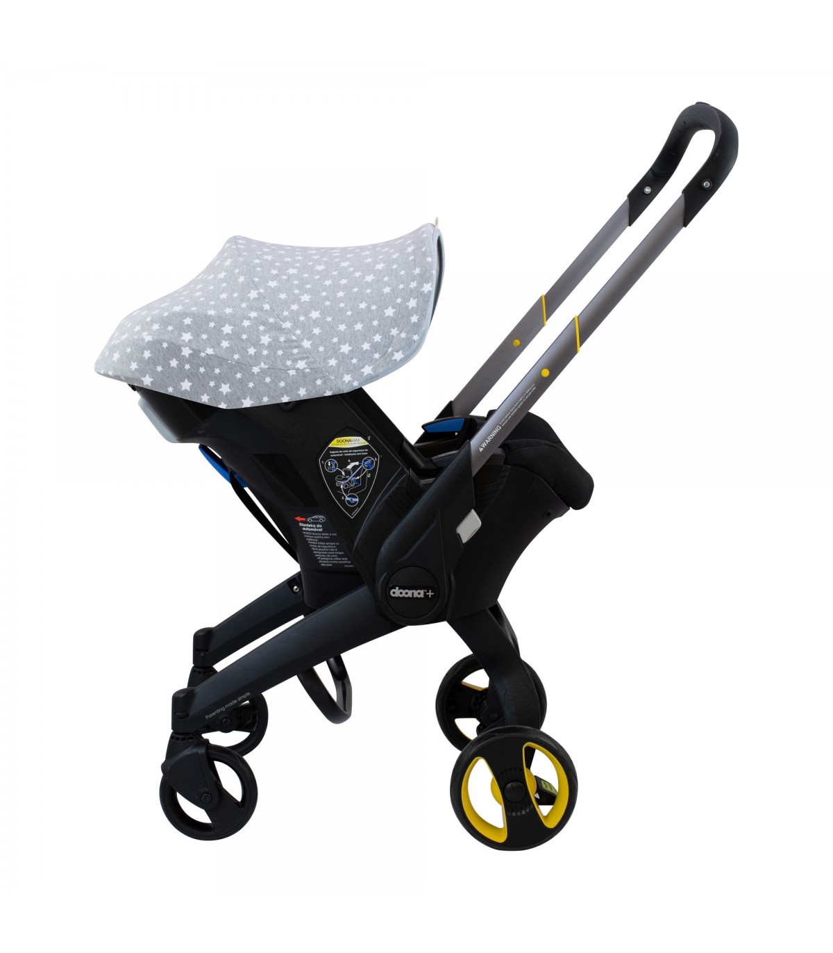 Dona and Doona Plus chair hood - extended side view Star