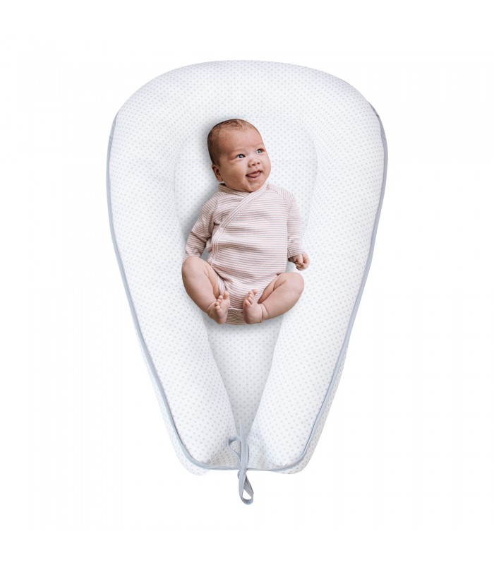 Ninho de bebê com pontos cinza - 5