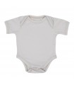 First Laying Body for Baby Cream Short Sleeve - Front View