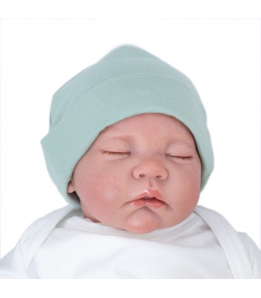 Chapéu de bebê verde pastel - 3