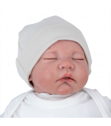 Chapéu de bebê creme - 3