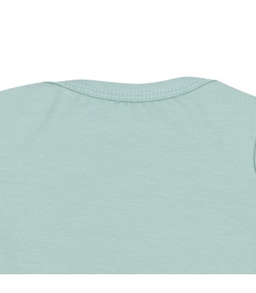 Body de primera puesta para bebé Pastel Green Manga Corta - Detalle Cuello Trasero