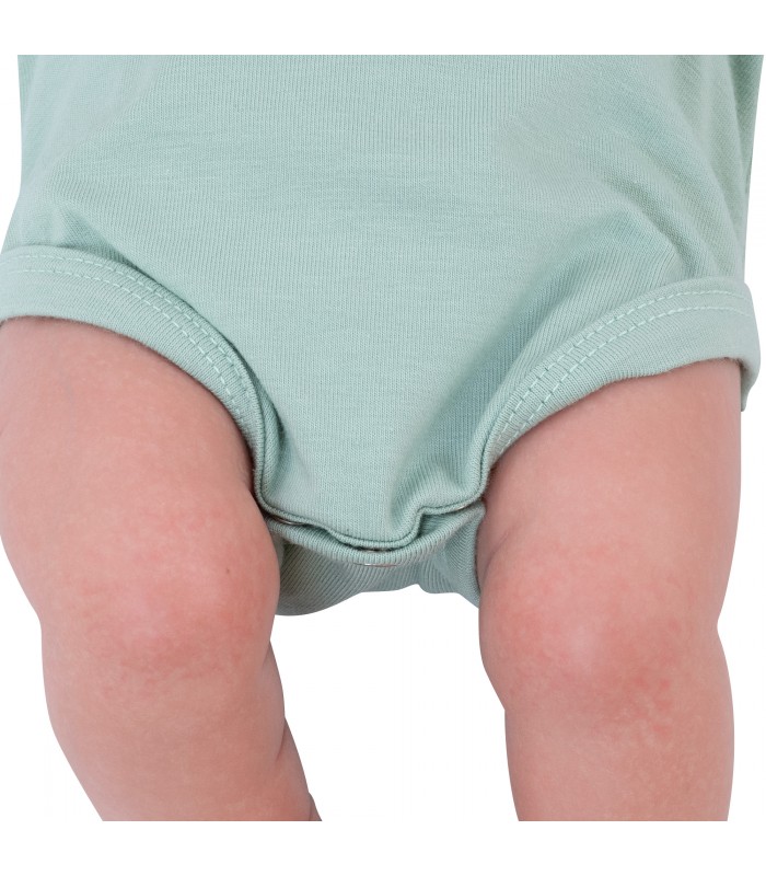 Premier corps pour bébé pastel vert vert manga - jambes détaillées