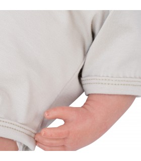 First Laying Body for Baby Cream Short Sleeve - Front View 2