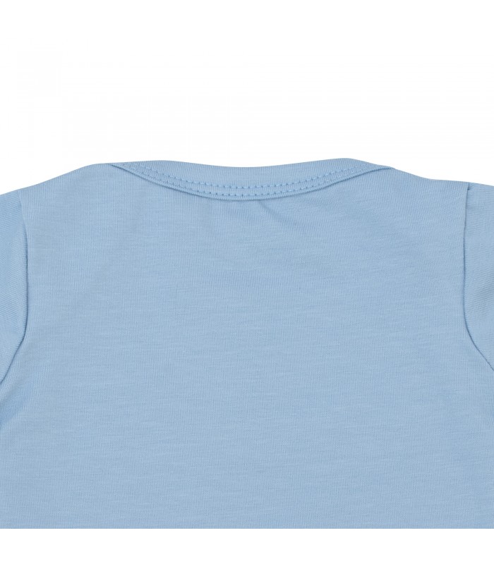 First laying body for baby Baby Blue Short Sleeve - Detail Rear Neck