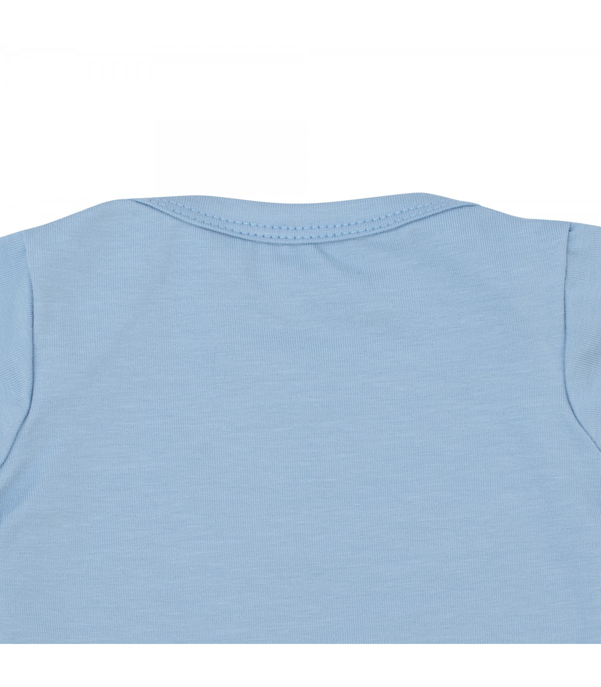 Premier corps de ponte pour bébé Baby Blue Manche courte - Détail Col arrière