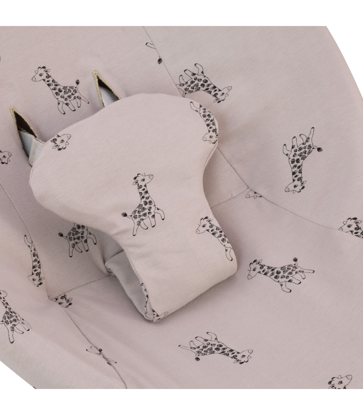 Funda para hamaca Mamaroo 4moms Giraffe - Detalle Ojales Inferiores