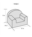 Duna children's anti-stain and anti-slip relax armchair