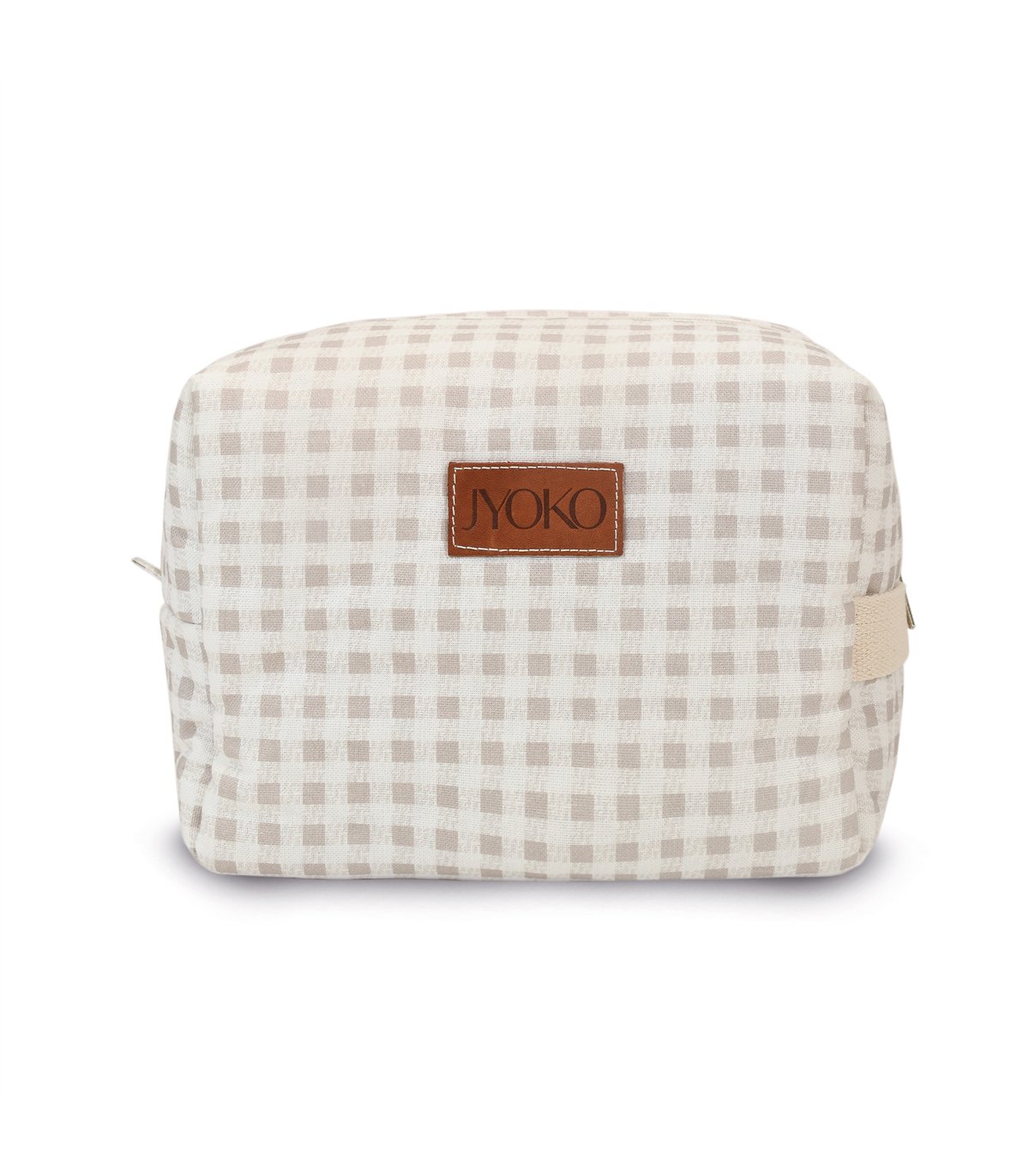 Bolsa de toalete Vichy dourada