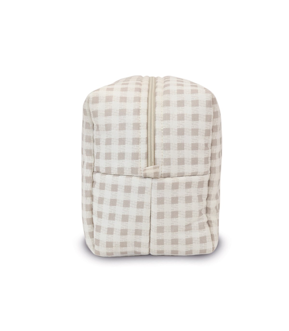 Bolsa de toalete Vichy dourada