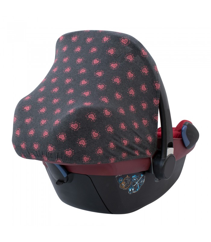 Maxi cosi Pebble y Bebe confort - Vista 3/4 trasera Fluor Heart