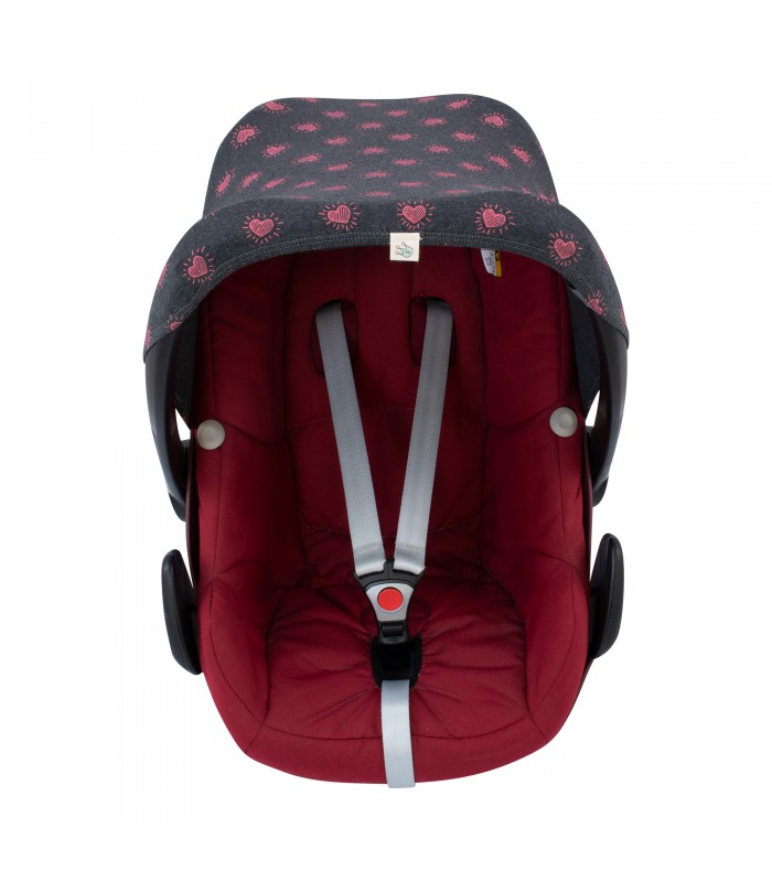 Maxi cosi Pebble e Bebe conforto - Vista traseira Fluor Heart