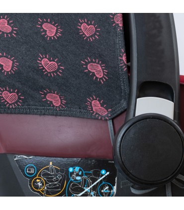 Dettaglio del cuore del fluoro in velcro