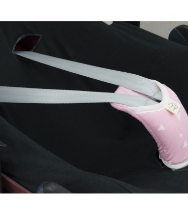 Vista lateral de brilhos rosa