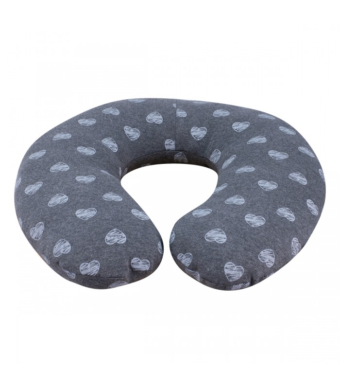 Almofada de viagem - vista detalhada do coração azul