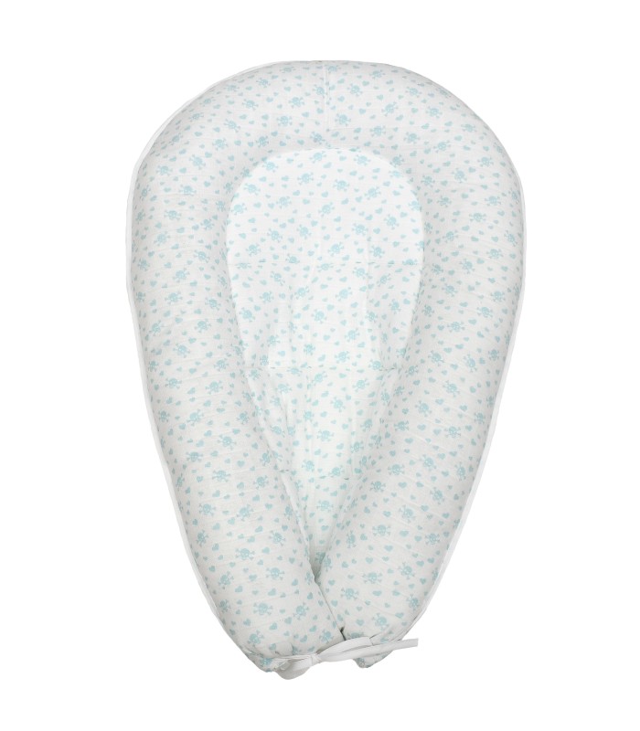 Baby Nest Muslin Blue Skulls - 1
