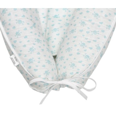 Babynest Musselin Blue Skulls - 4