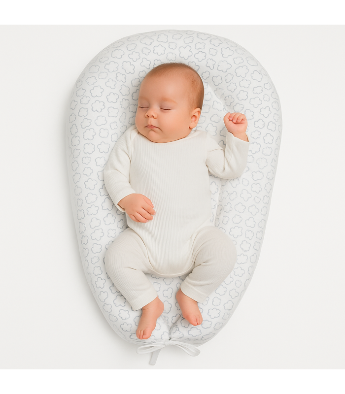 Baby Nest Muslin Blue Clouds - 2