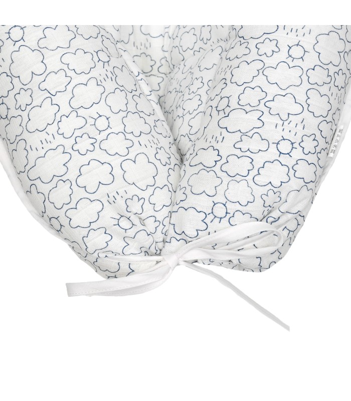 Babynest Musselin Blue Clouds - 4