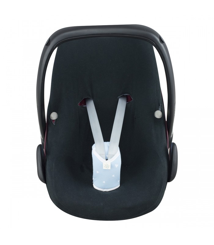 Vista frontal de brilhos azuis