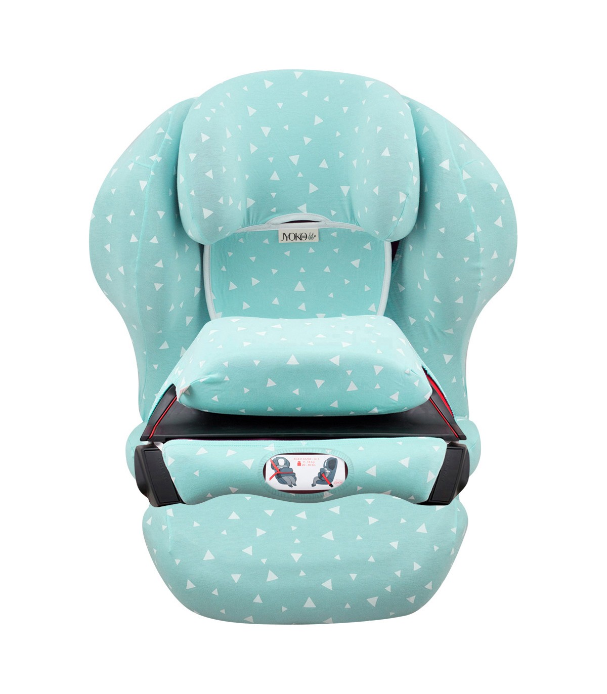 Cybex Juno Fix - Vista frontal Mint Sparkles