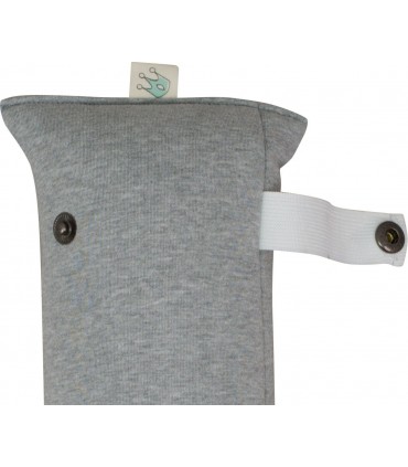 arnés - Detalle botón Grey stone