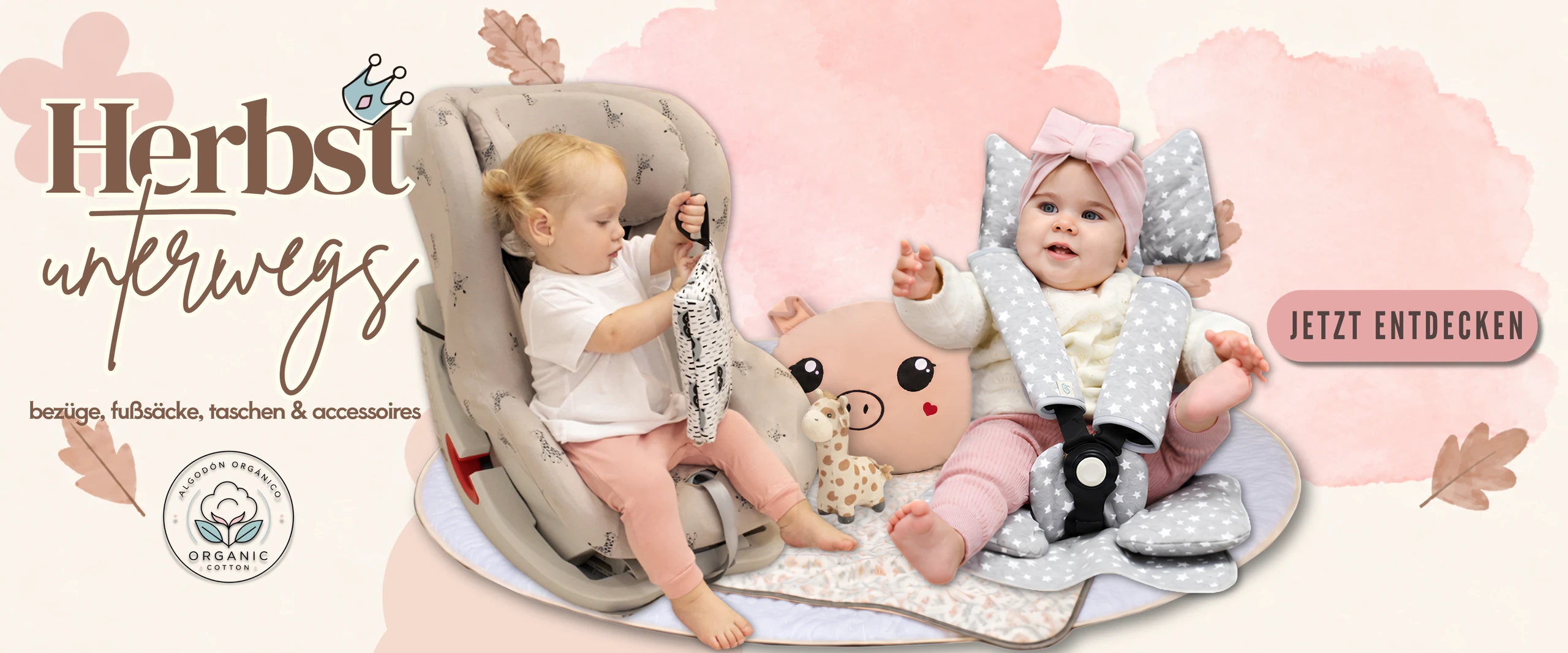Autositzbezüge und Kinderwagenauflagen für Babys