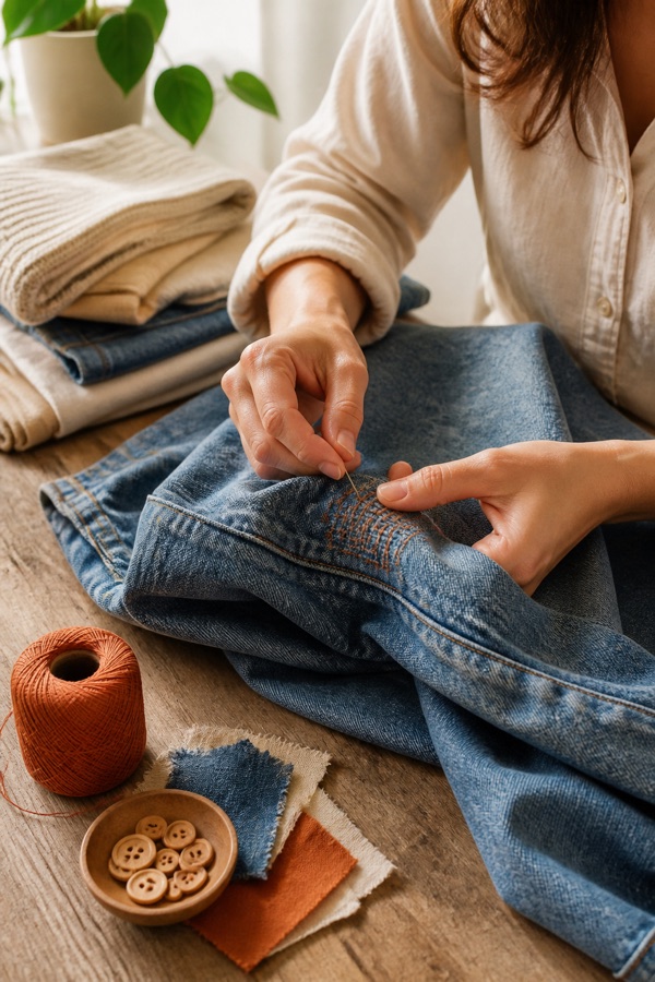 Reparação de roupa para prolongar a sua vida útil